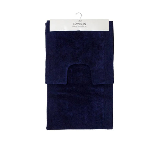 Bath Mat Set J.Elliot Home Dawson 2000GSM Cotton 2 Pce Navy