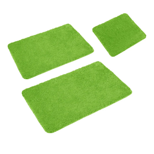 Bath Mat Set of 3 Green - Sleim - Home & Garden