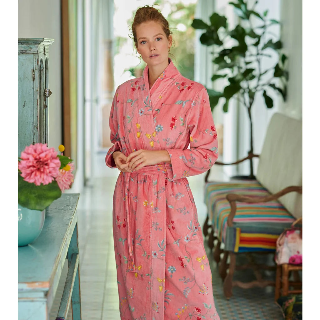 Bath Robe PIP Studio Les Fleurs Cotton Pink M - Home &