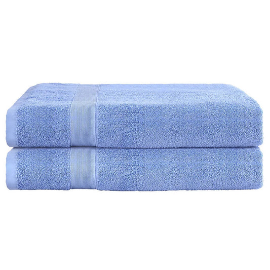 Bath Sheets Set 2 Pack Cotton Extra Large Towels - Blue