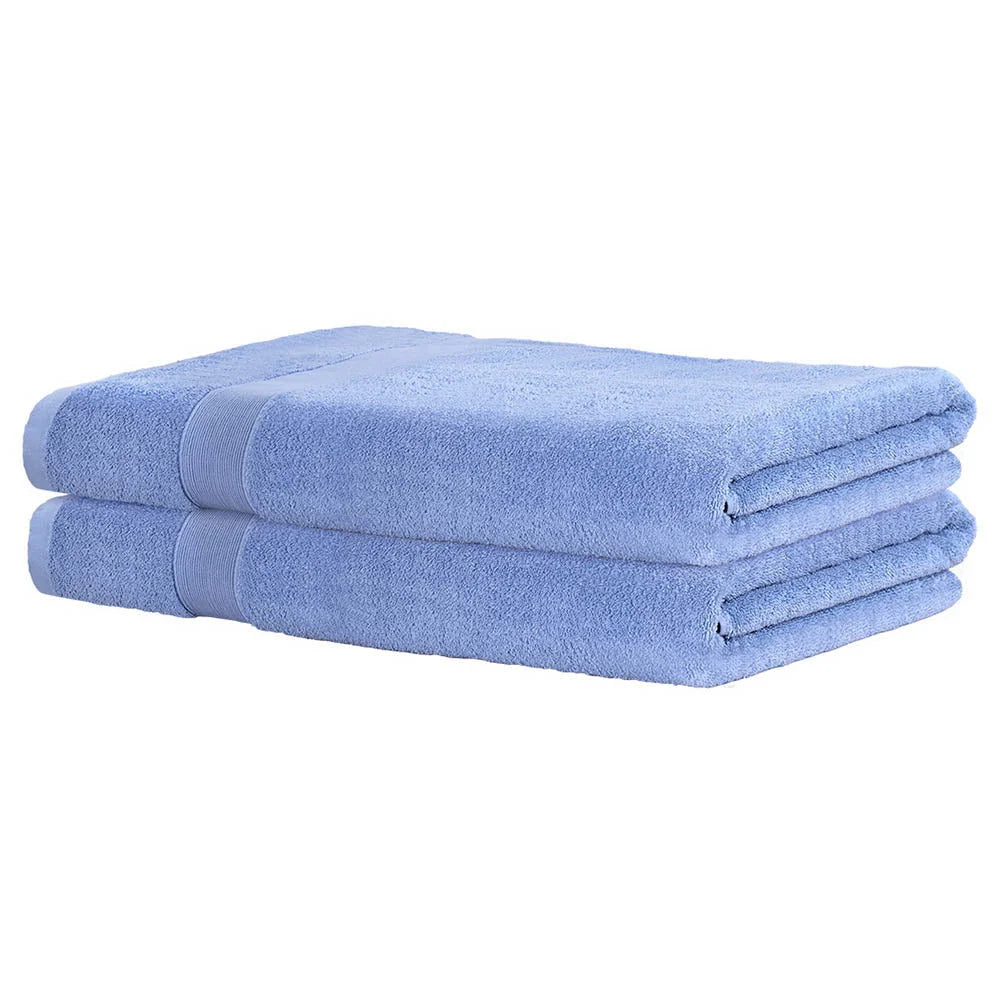 Bath Sheets Set 2 Pack Cotton Extra Large Towels - Blue