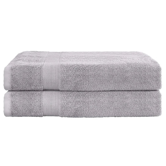 Bath Sheets Set 2 Pack Cotton Extra Large Towels - Grey