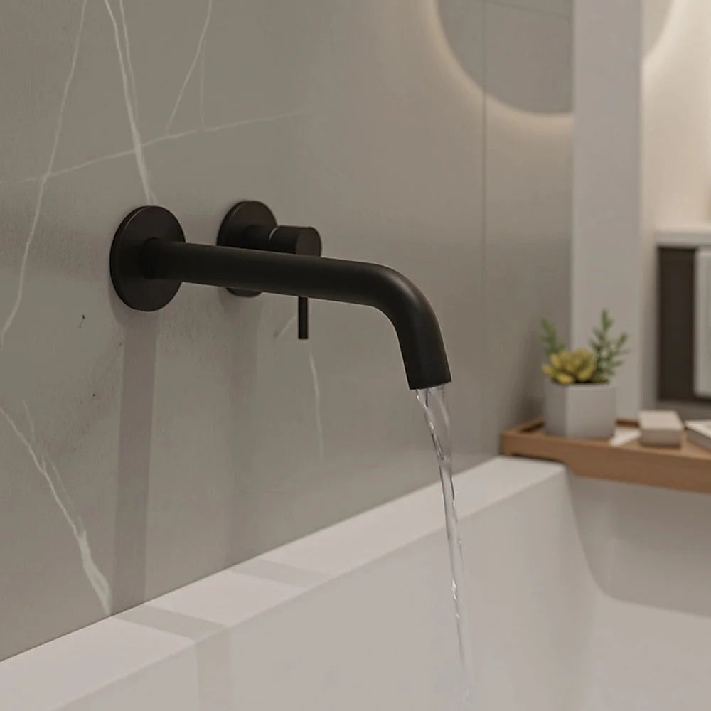Bath Spout 220mm - Matte Black Finish - Furniture