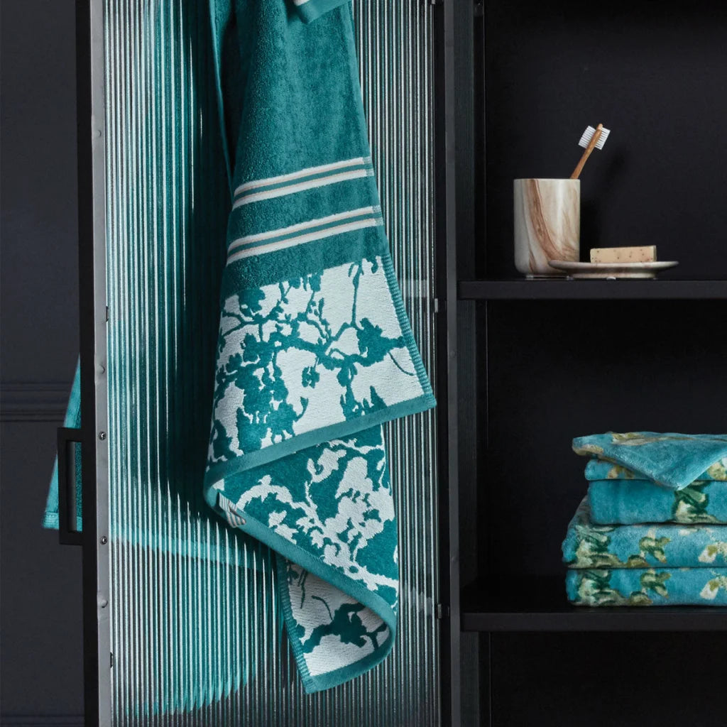 Bath Towel Bedding House Van Gogh Fleurir - Blue - Home &