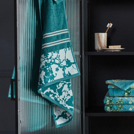 Bath Towel Bedding House Van Gogh Fleurir - Blue - Home &