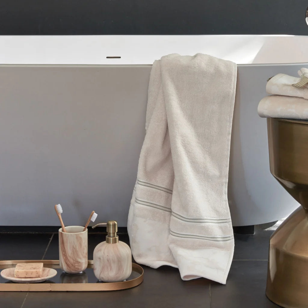 Bath Towel Bedding House Van Gogh Fleurir - Off White