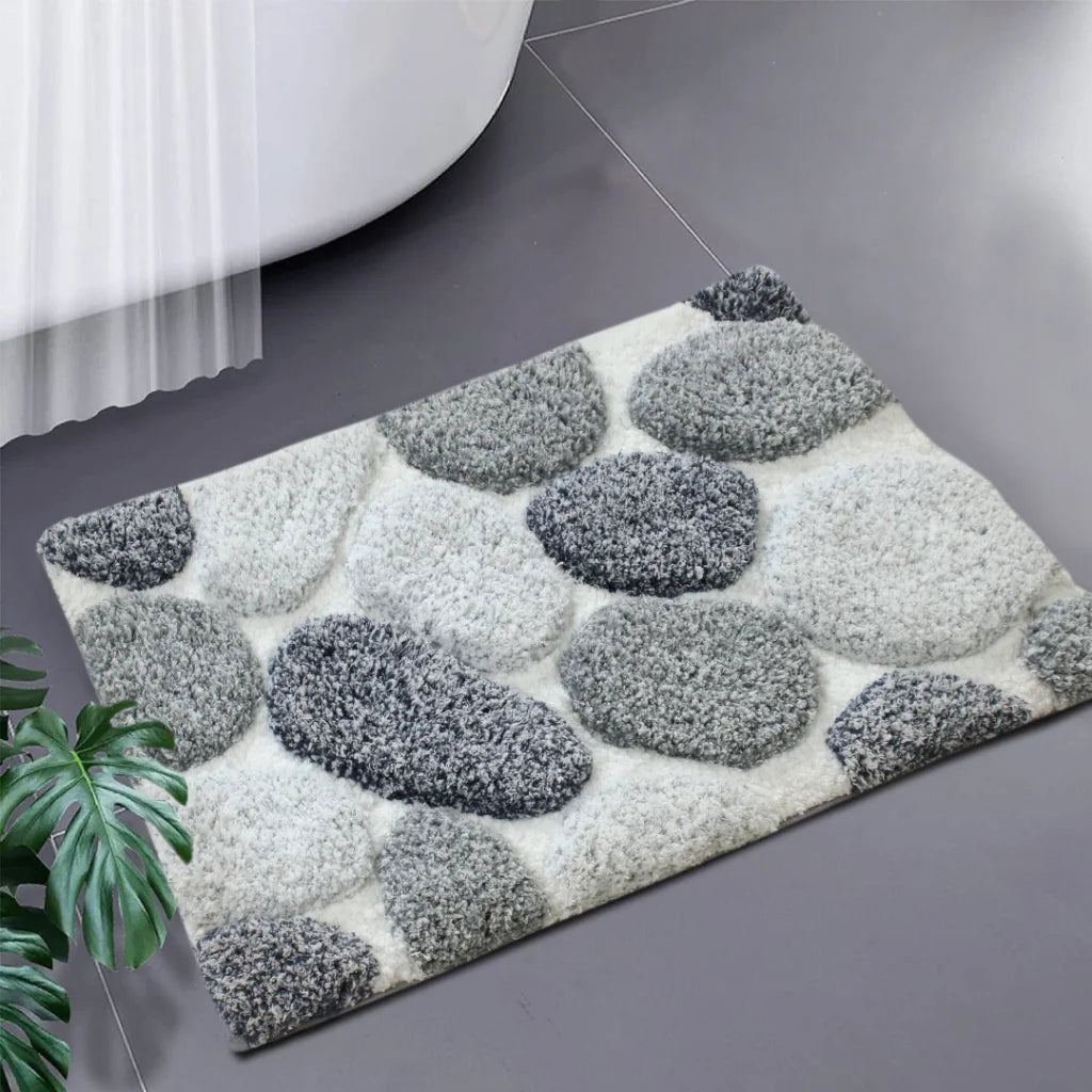 Bathmat Pebble 3D Design Tufted Soft Pile - 50x80 - Home &