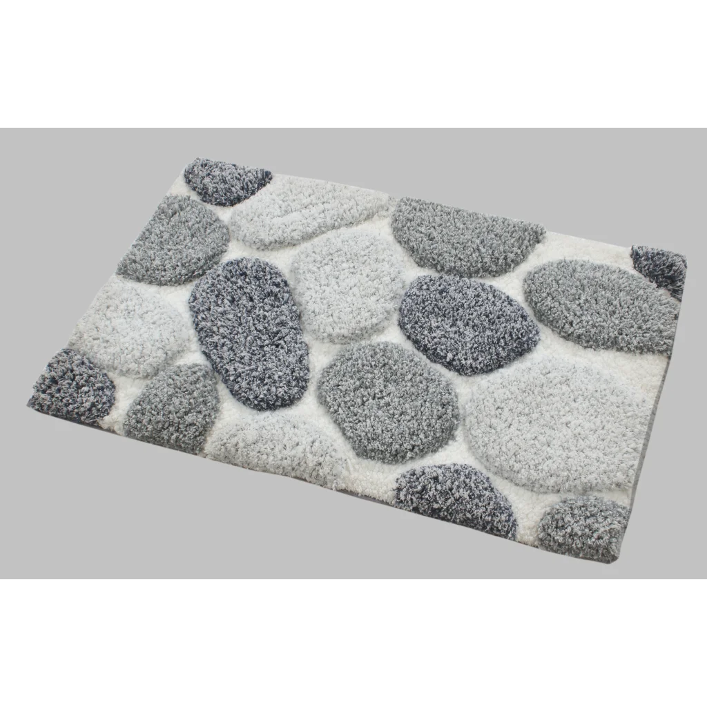 Bathmat Pebble 3D Design Tufted Soft Pile - 50x80 - Home &