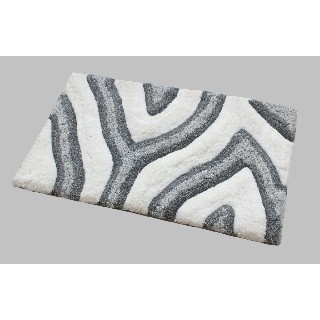Bathmat Swirl 3D Design Tufted Soft Pile - 50x80 - Home &