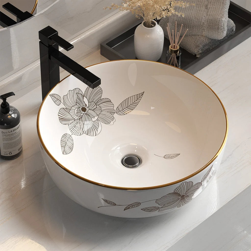 Bathroom Basin Ceramic Vanity Sink Hand Wash Bowl