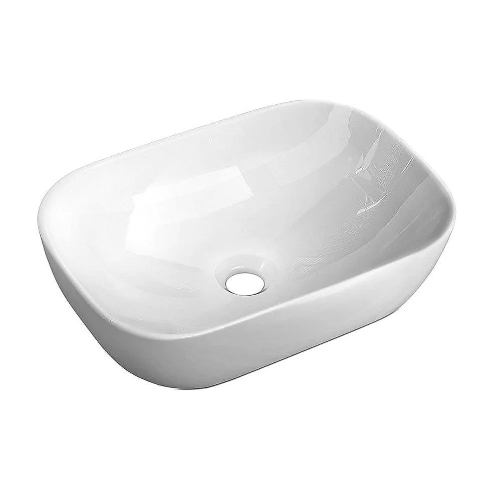 Bathroom Basin Vanity Sink Ceramic Oval Above Counter Top