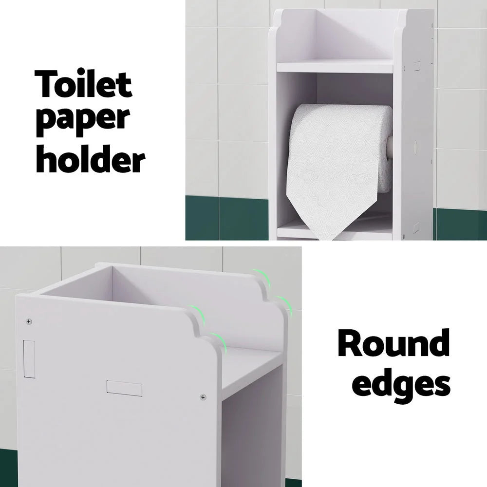 Bathroom Cabinet Toilet Roll Holder Tissue Organizer 3 Tier