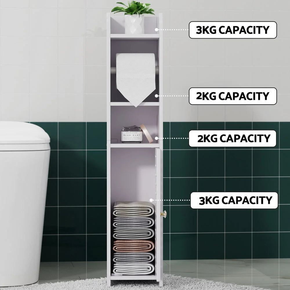 Bathroom Cabinet Toilet Roll Holder Tissue Organizer 3 Tier