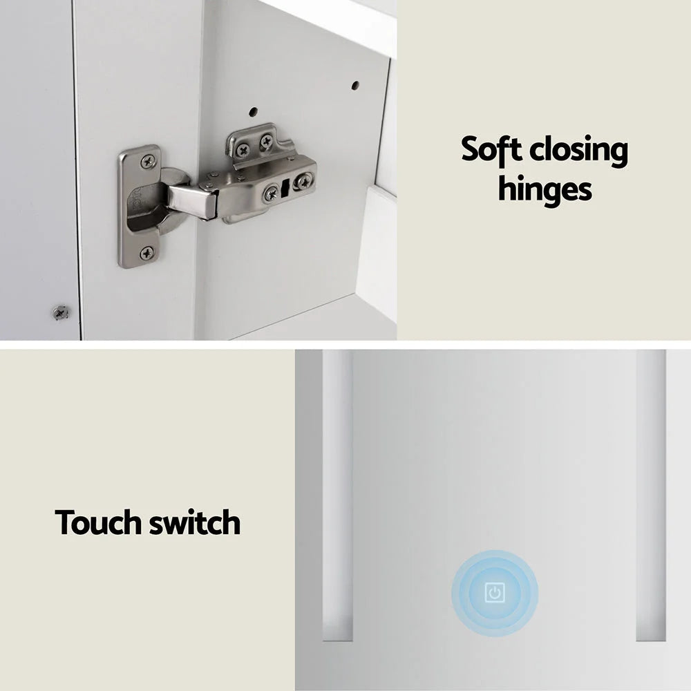 Bathroom Mirror Cabinet LED 500x720mm Medicine Wall Storage