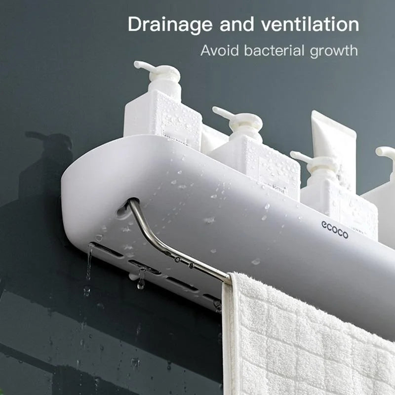 Bathroom Shelves Organizer Wall Mount Home Towel shelf