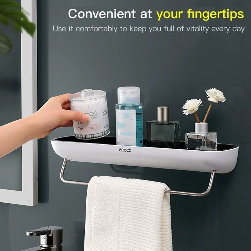 Bathroom Shelves Organizer Wall Mount Home Towel shelf