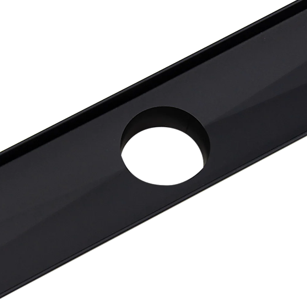 Bathroom Shower Black Grate Drain 1000mm with Centre Outlet