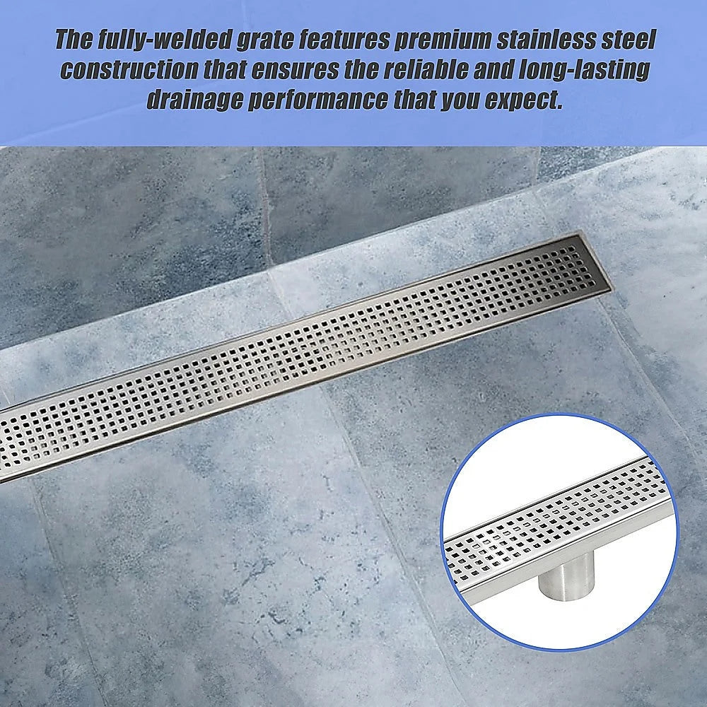 Bathroom Shower Grate Drain Stainless Steel 800mm