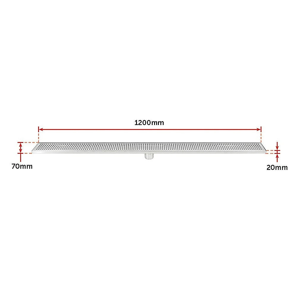Bathroom Shower Stainless Steel Grate Drain 1200mm