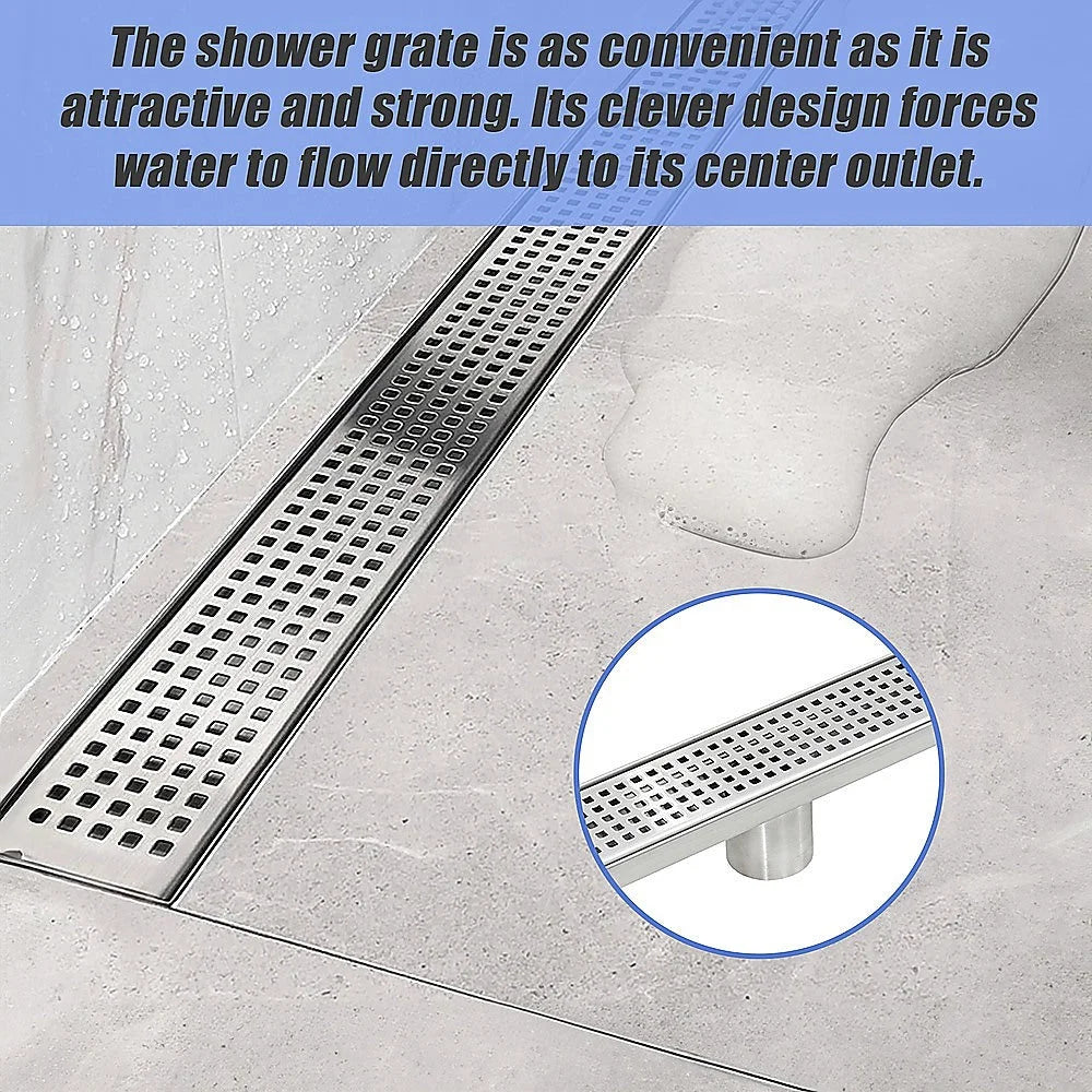 Bathroom Shower Stainless Steel Grate Drain 1200mm