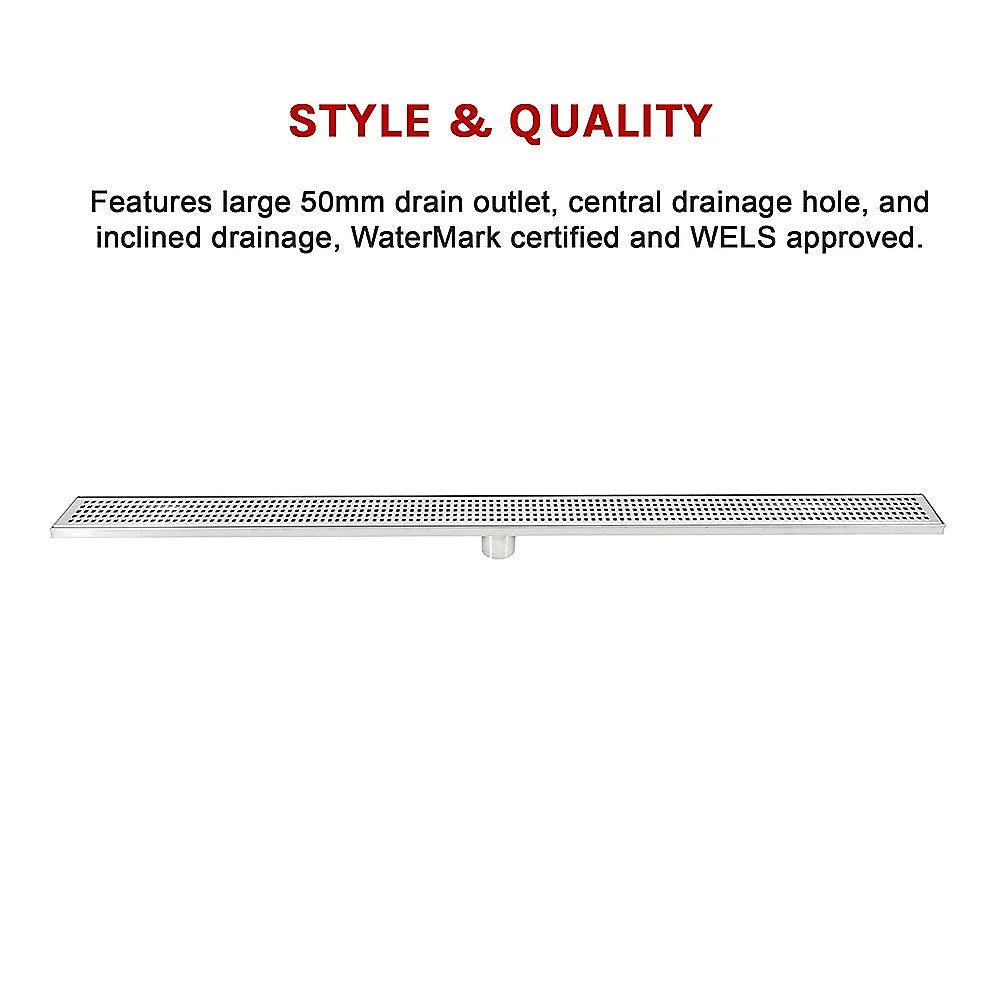 Bathroom Shower Stainless Steel Grate Drain 1200mm