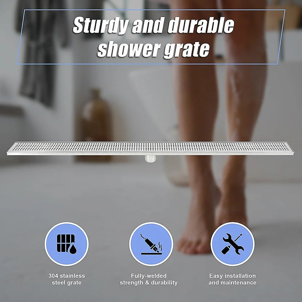 Bathroom Shower Stainless Steel Grate Drain 1200mm