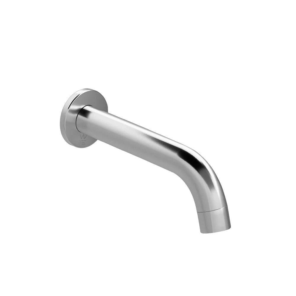Chrome bathroom spout tap with brass body and chrome handle
