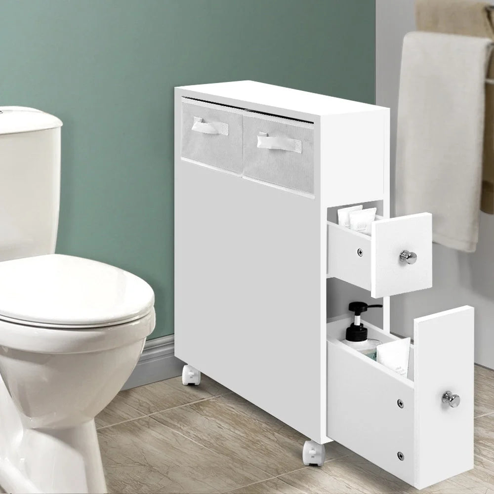 Bathroom Storage Toilet Cabinet Caddy Holder Drawer Basket