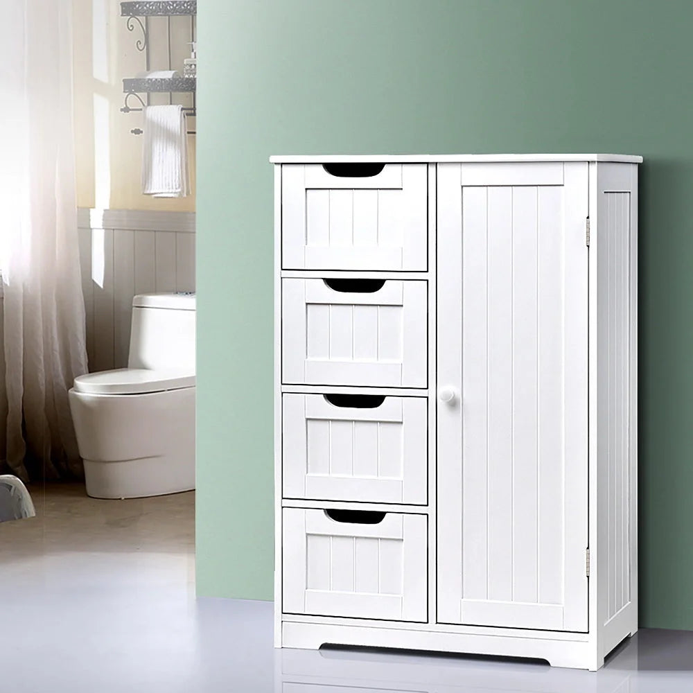 Bathroom Tallboy Storage Cabinet - White - Promotion