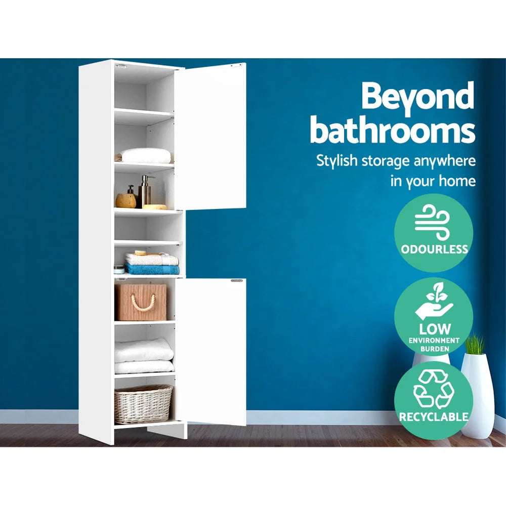 Bathroom Tallboy Toilet Storage Cabinet Laundry Cupboard