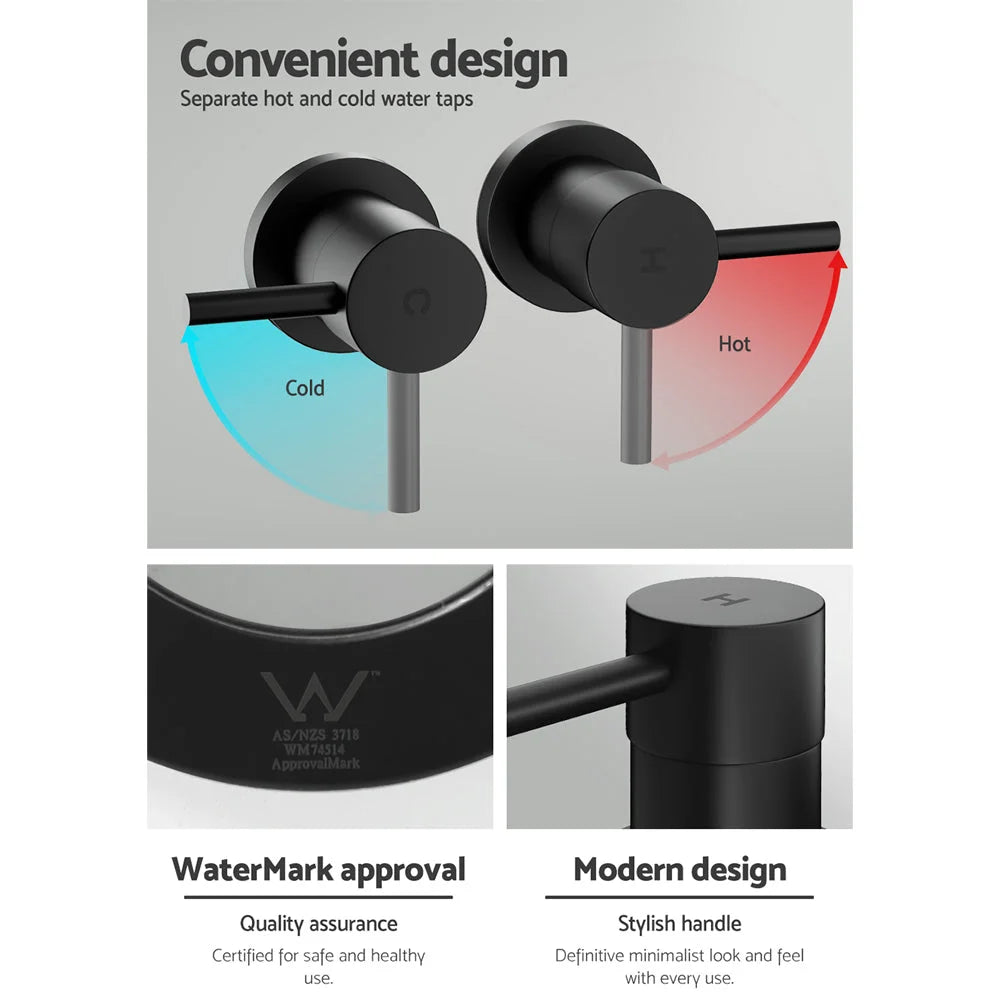 Bathroom Tap Shower Twin Faucet Basin Sink Bath Swivel