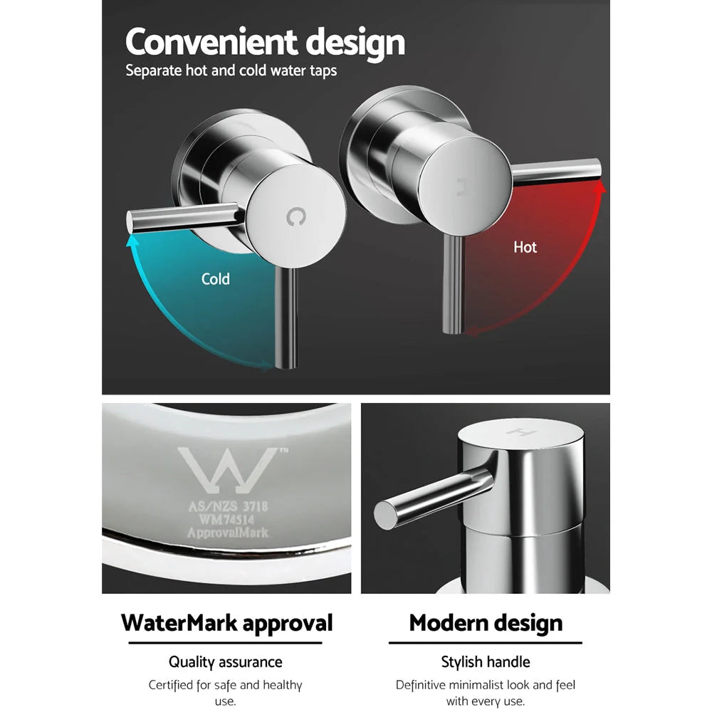 Bathroom Tap Shower Twin Faucet Basin Sink Bath Swivel