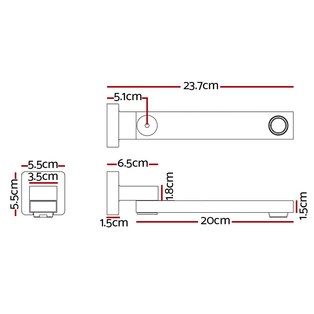 Bathroom Tap Wall Bath Spout 180