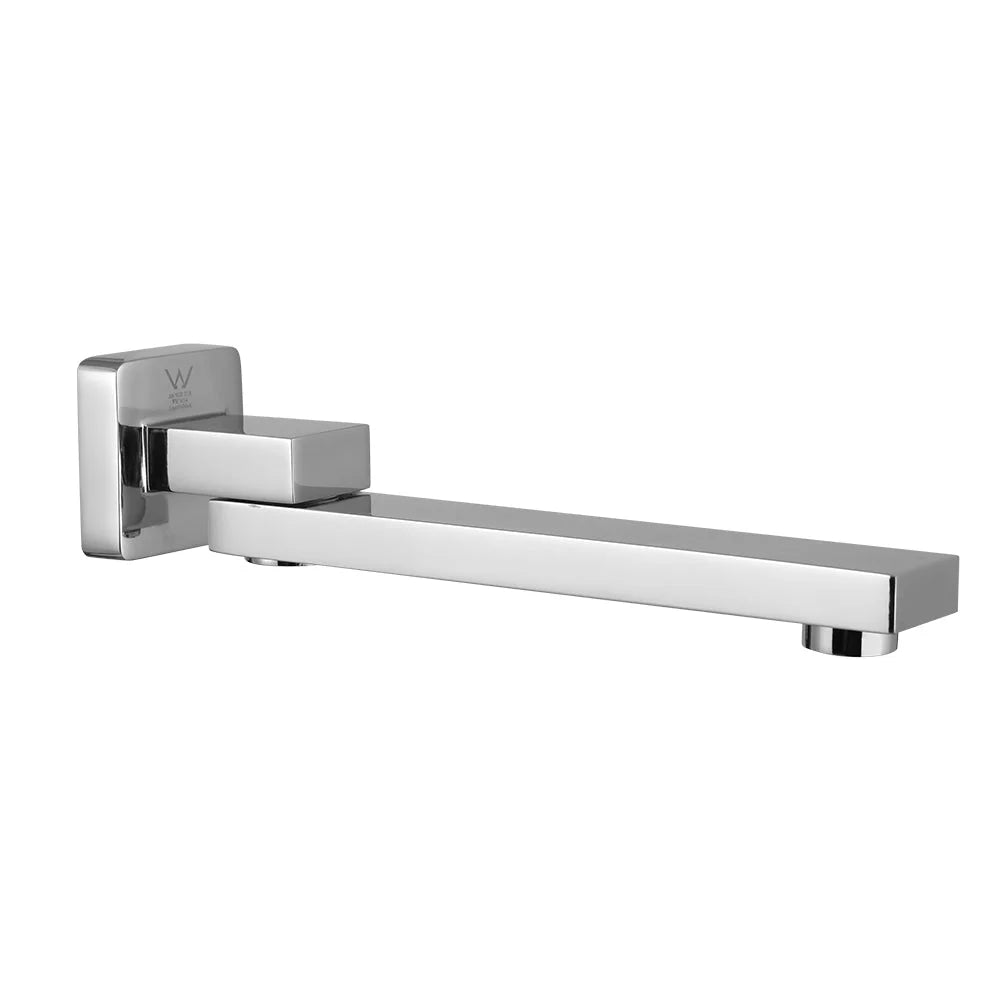 Bathroom tap wall with polished finish and connector fittings