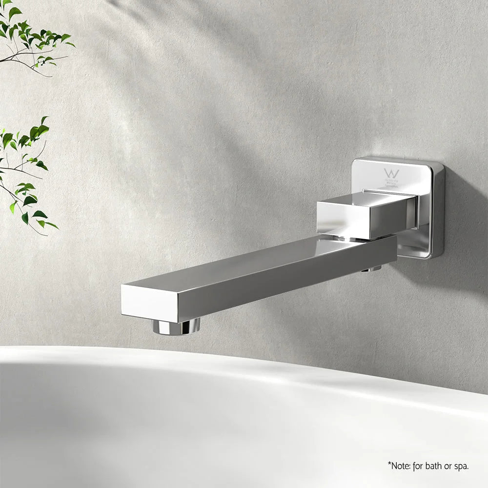 Chrome bathroom tap wall with brass body and chrome handle