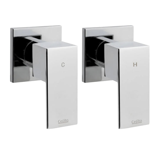 Bathroom Taps and Rain Shower Set Hot Cold
