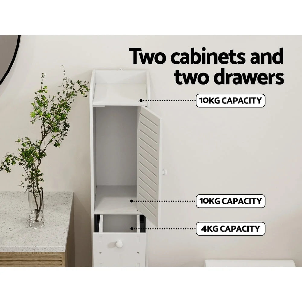 Bathroom Toilet Storage Cabinet Laundry Tallboy Cupboard