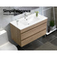 Vanity Cabinet Unit 900mm Wall Mounted Wash Bathroom White Oak