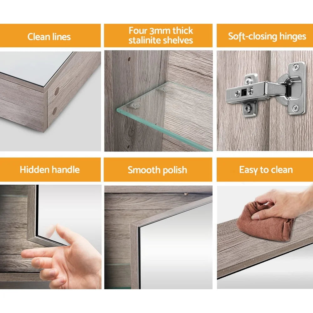 Bathroom Vanity Mirror Cabinet Natural - Bathroom