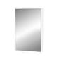 White bathroom mirror with anti-fog mirror face and light strip