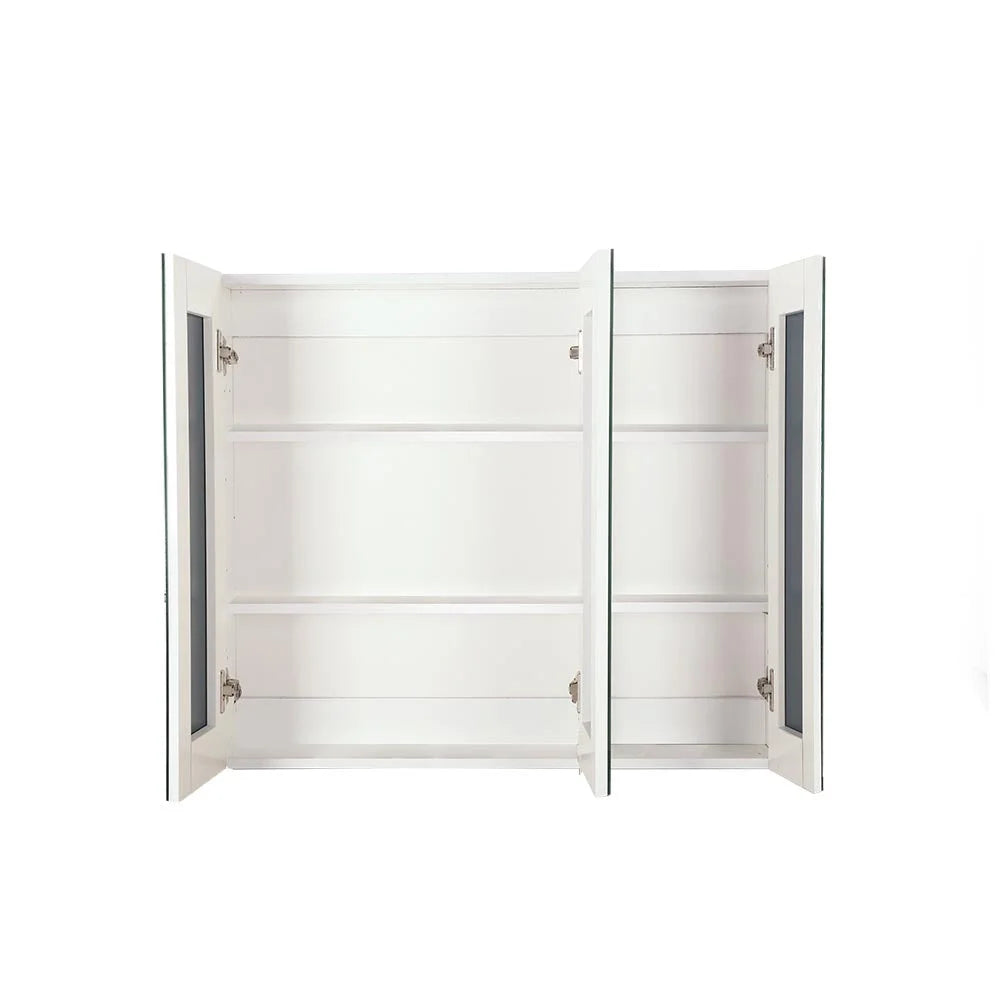 Bathroom Vanity Mirror Cabinet White - Cefito