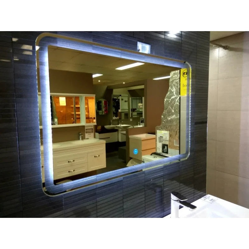 Bathroom Wall Mirror Belbagno Rectangular LED - Home &