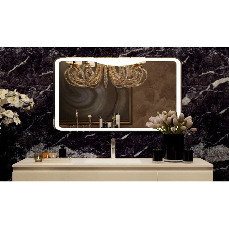 Bathroom Wall Mirror Belbagno Rectangular LED - Home &