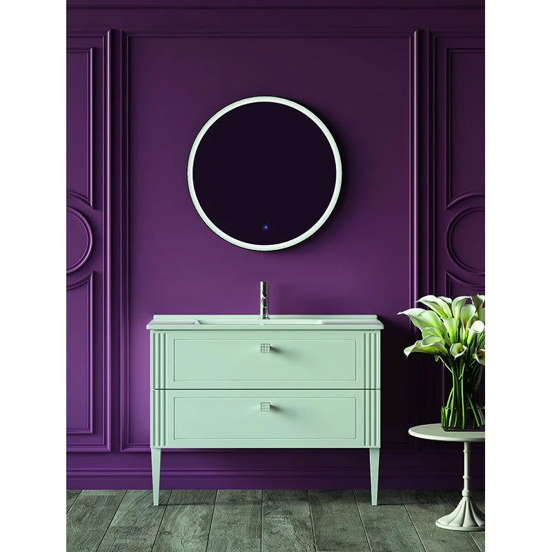 Bathroom Wall Mirror Marmo Round LED - Home & Garden