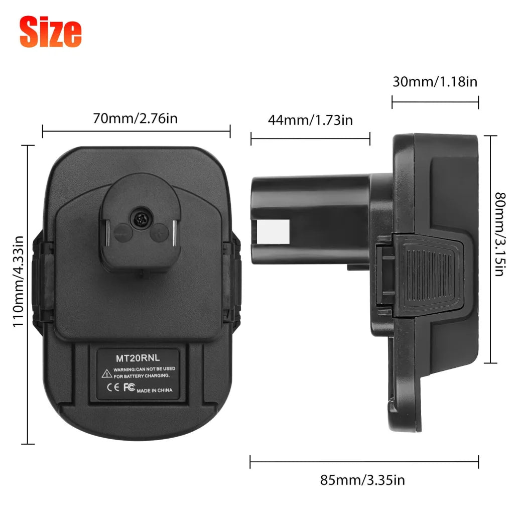 Battery Adapter MT20RNL for Makita Li-ion Batteries Convert