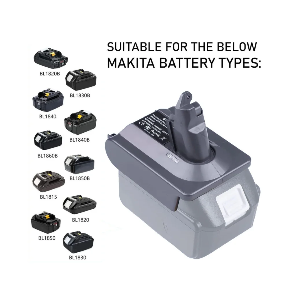 Battery Converter Adapter for Makita 18V to Dyson V7 & V8