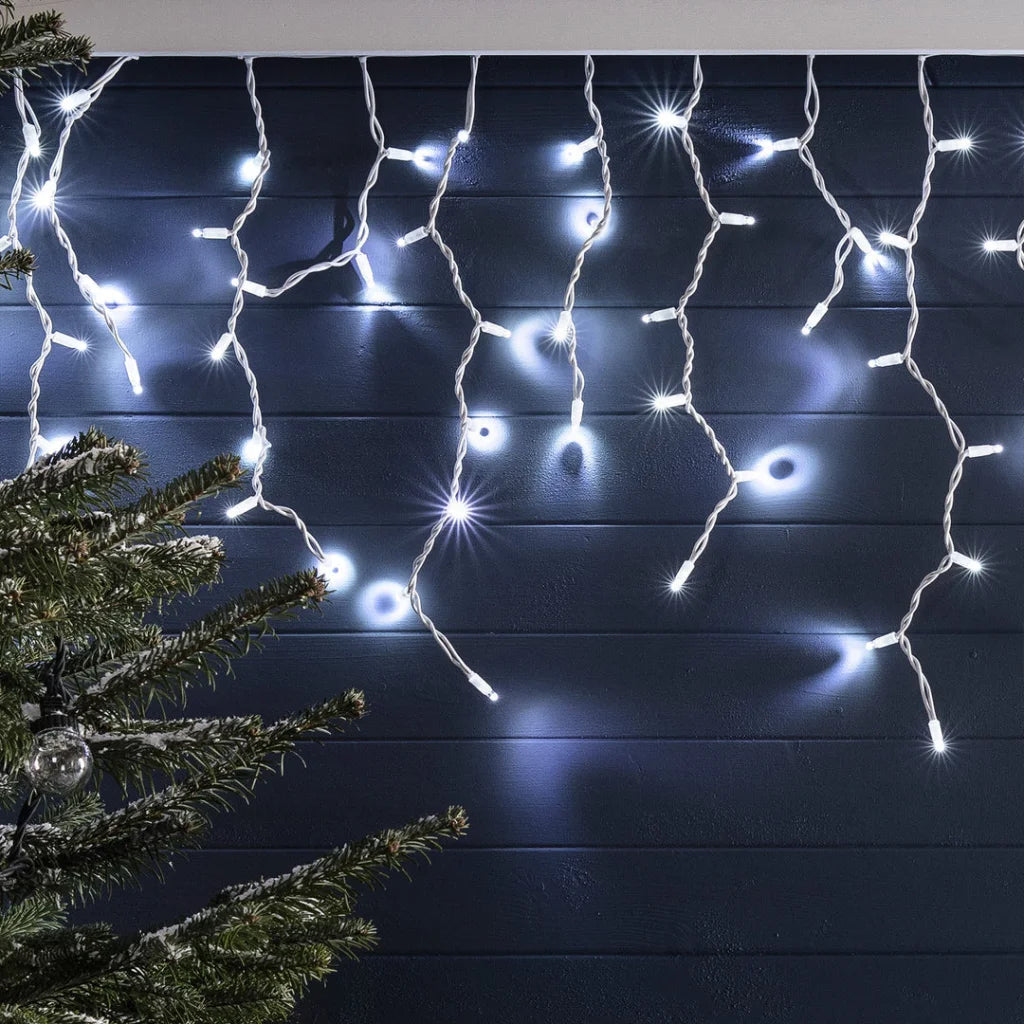 Battery Operated 200 LED Icicle Lights – Available in 2