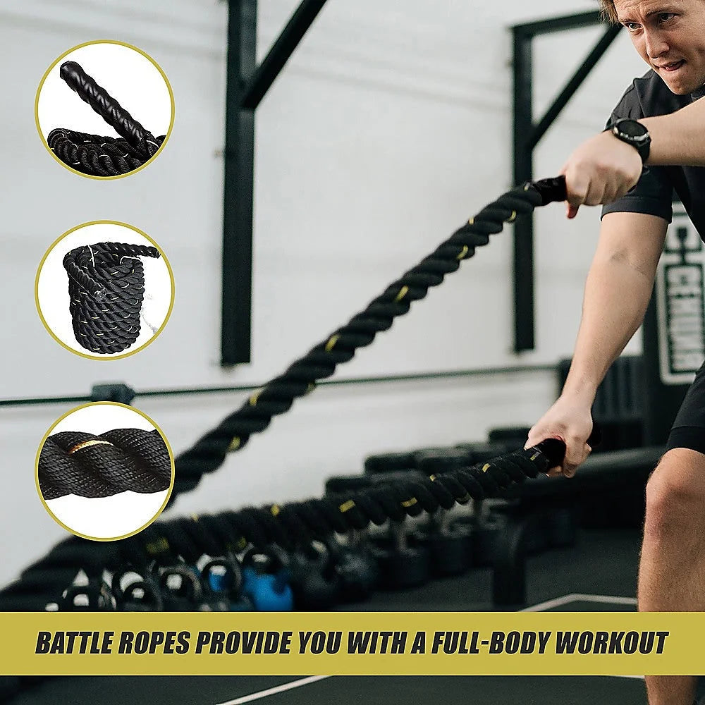 8cm battle rope dia with storage shelves and support legs