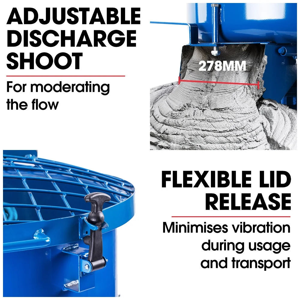 BAUMR-AG 120L Forced Action Pan Mixer 1500W Electric Direct