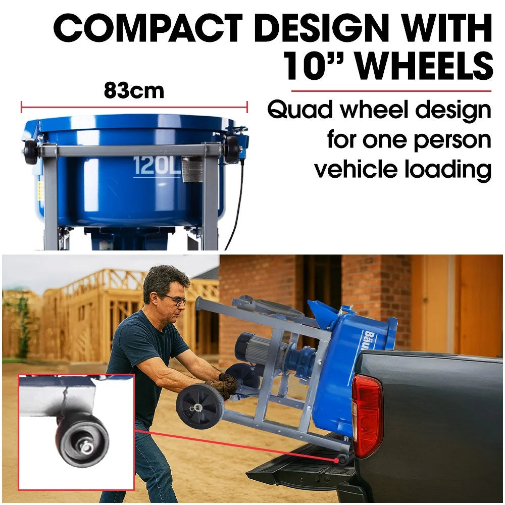 BAUMR-AG 120L Forced Action Pan Mixer 1500W Electric Direct